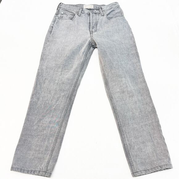 Everlane The 90's Cheeky Jean Organic Cotton Button Fly Gray Denim Size 27 Crop - Picture 2 of 9
